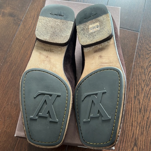 Louis Vuitton suede brown loafers size 7